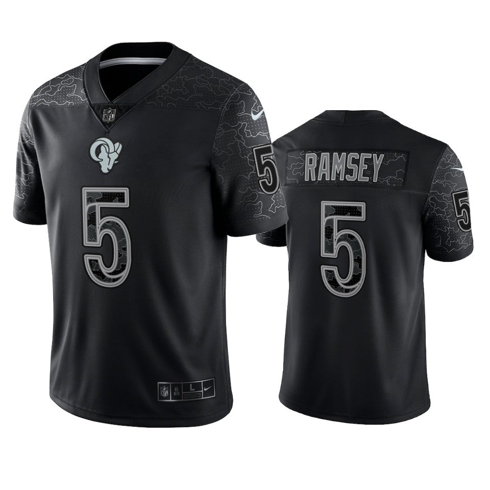Rams Jalen Ramsey Reflective Limited Black Jersey