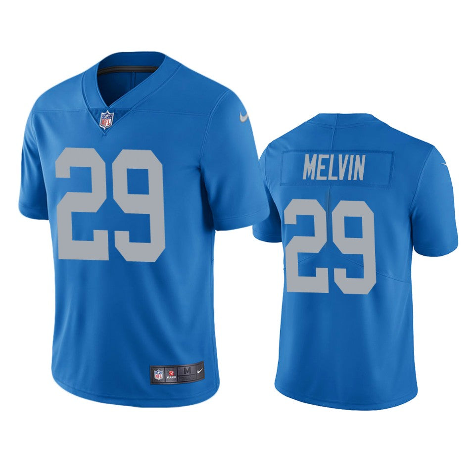 Rashaan Melvin Detroit Lions Blue Vapor Limited Jersey