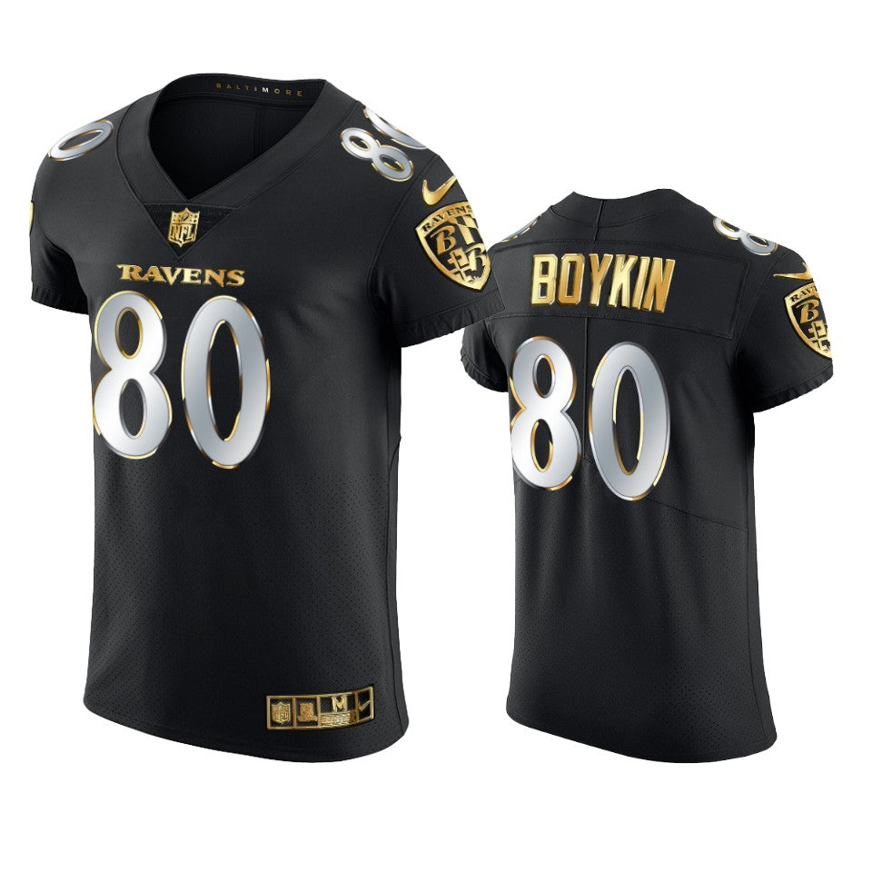 Ravens Miles Boykin Golden Edition Black Elite Jersey