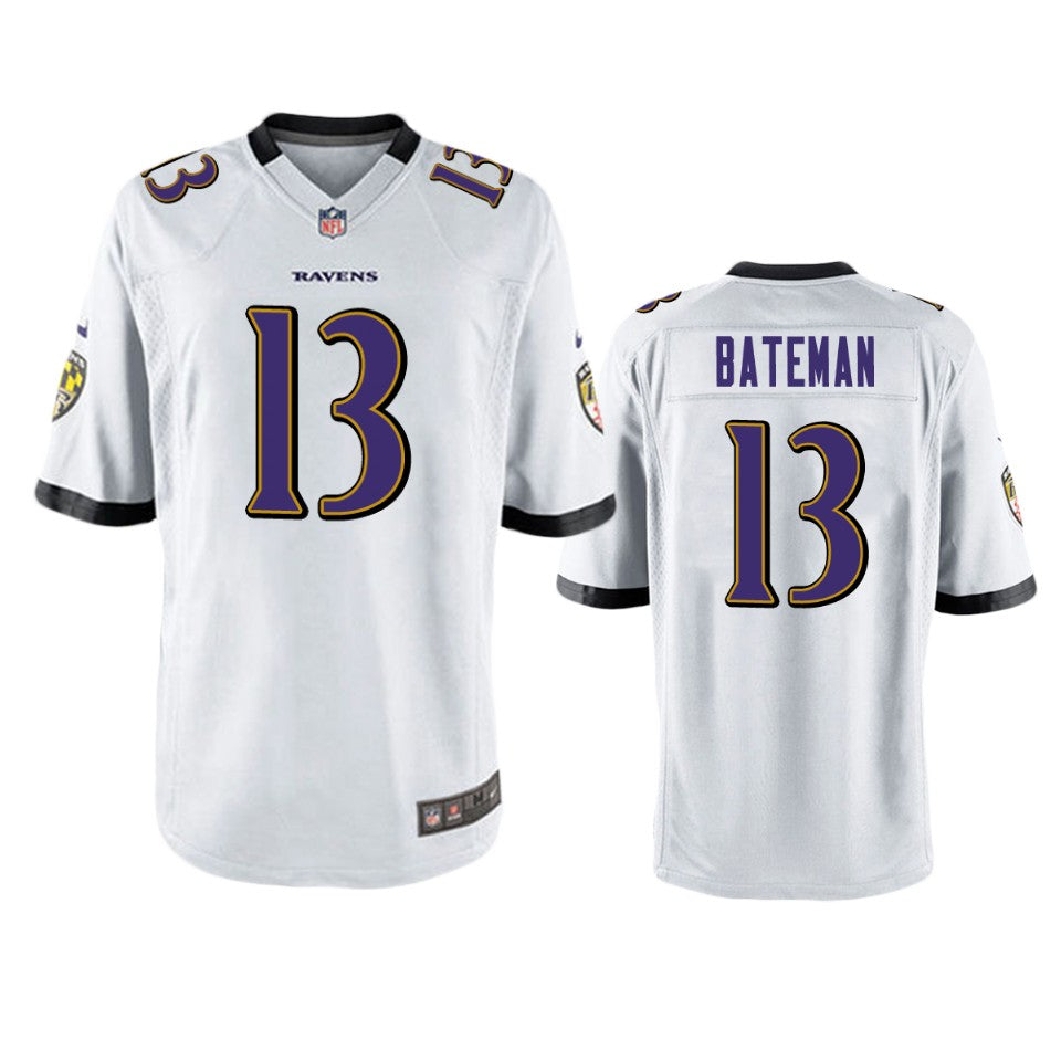 Ravens Rashod Bateman 2021 Nfl Draft White Game Jersey
