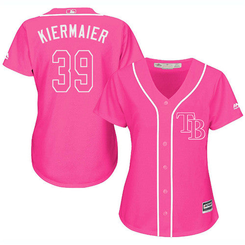 Rays 39 Kevin Kiermaier Pink Fashion Womens Stitched Baseball Jersey
