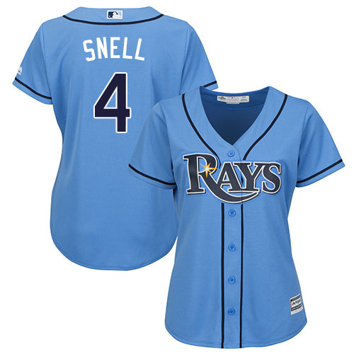 Rays 4 Blake Snell Light Blue Alternate Womens Stitched Baseball Jersey