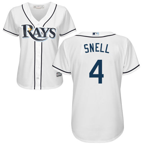 Rays 4 Blake Snell White Home Womens Stitched Baseball Jersey