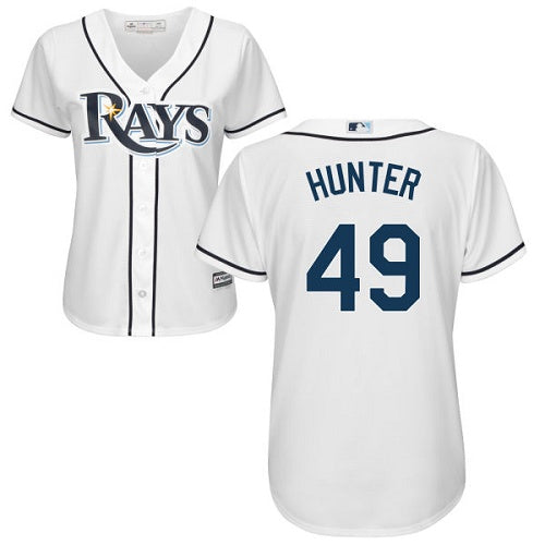 Rays 49 Tommy Hunter White Home Womens Stitched Baseball Jersey