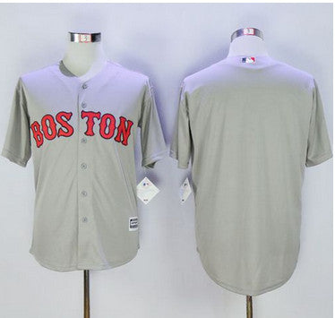 Red Sox Blank Grey New Cool Base Stitched Mlb Jersey