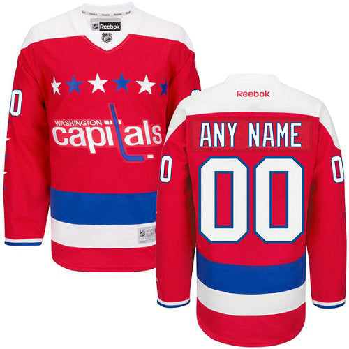 Reebok NHL Red Third Jersey Customized Washington Capitals
