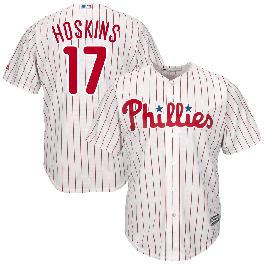 Rhys Hoskins Philadelphia Phillies Majestic Home Official Cool Base Player Jersey White