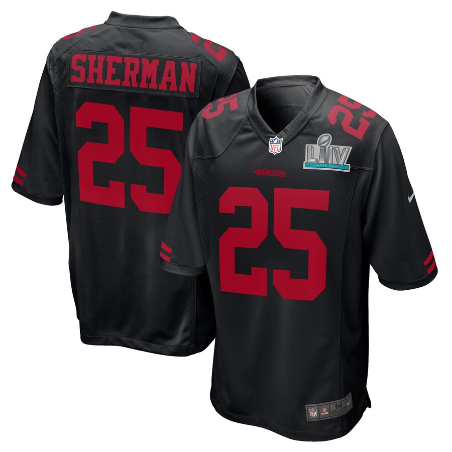 Richard Sherman San Francisco 49ers Nike Super Bowl Liv Game Event Jersey Black