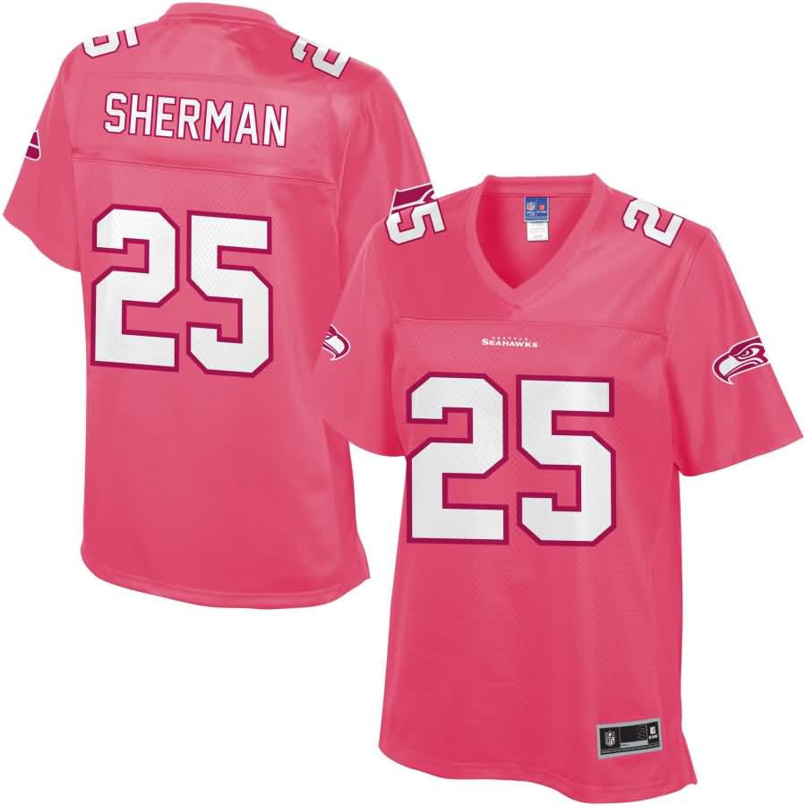 Richard Sherman Seattle Seahawks Nfl Pro Line Womens Fashion Jersey Pink