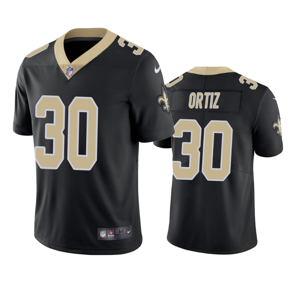 Ricky Ortiz New Orleans Saints Black Vapor Limited Jersey