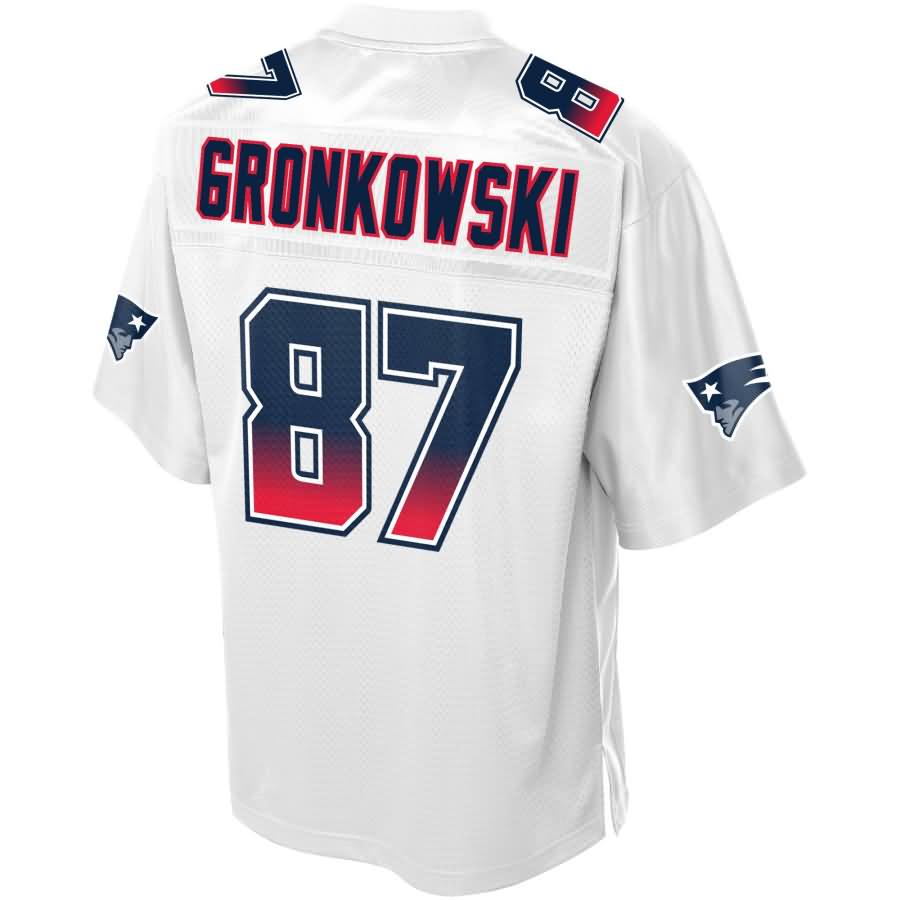 Rob Gronkowski New England Patriots Nfl Pro Line By Fanatics Branded Fade Fashion Jersey White