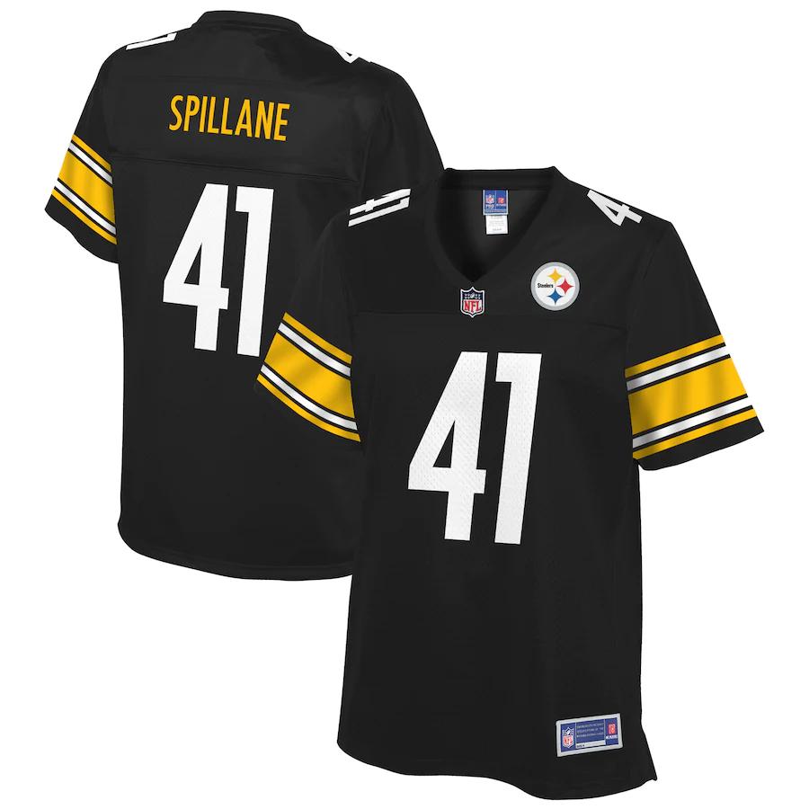 Robert Spillane Pittsburgh Steelers Nfl Pro Line Womens Player Jersey Black