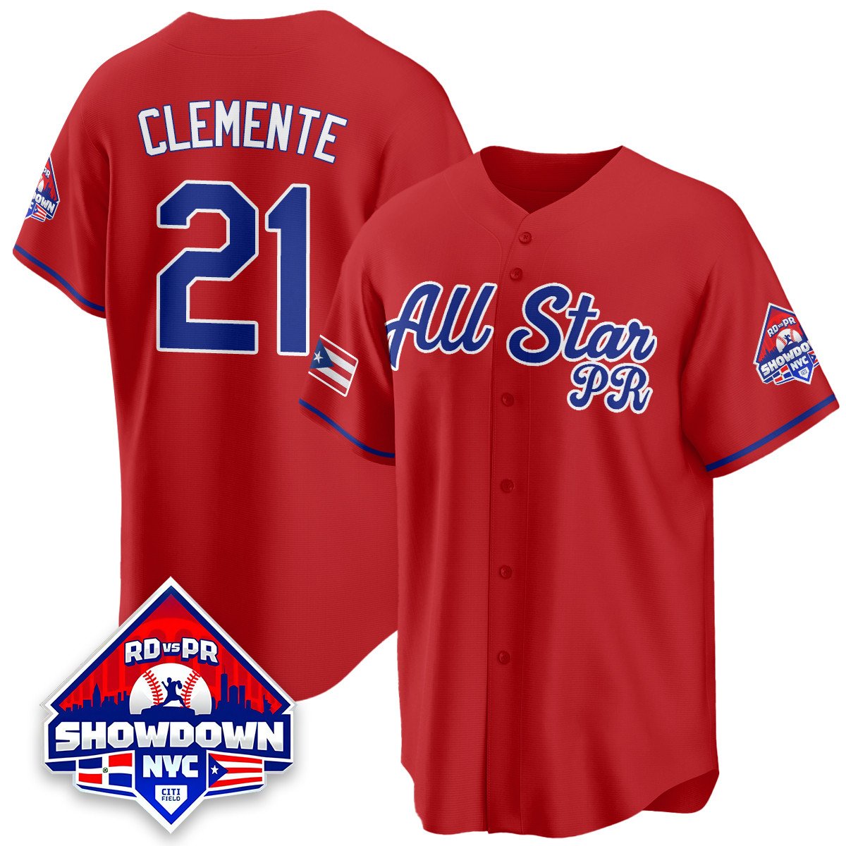 Roberto Clemente Jersey #21 Puerto Rican Baseball All-Star 2025 Stitched Red