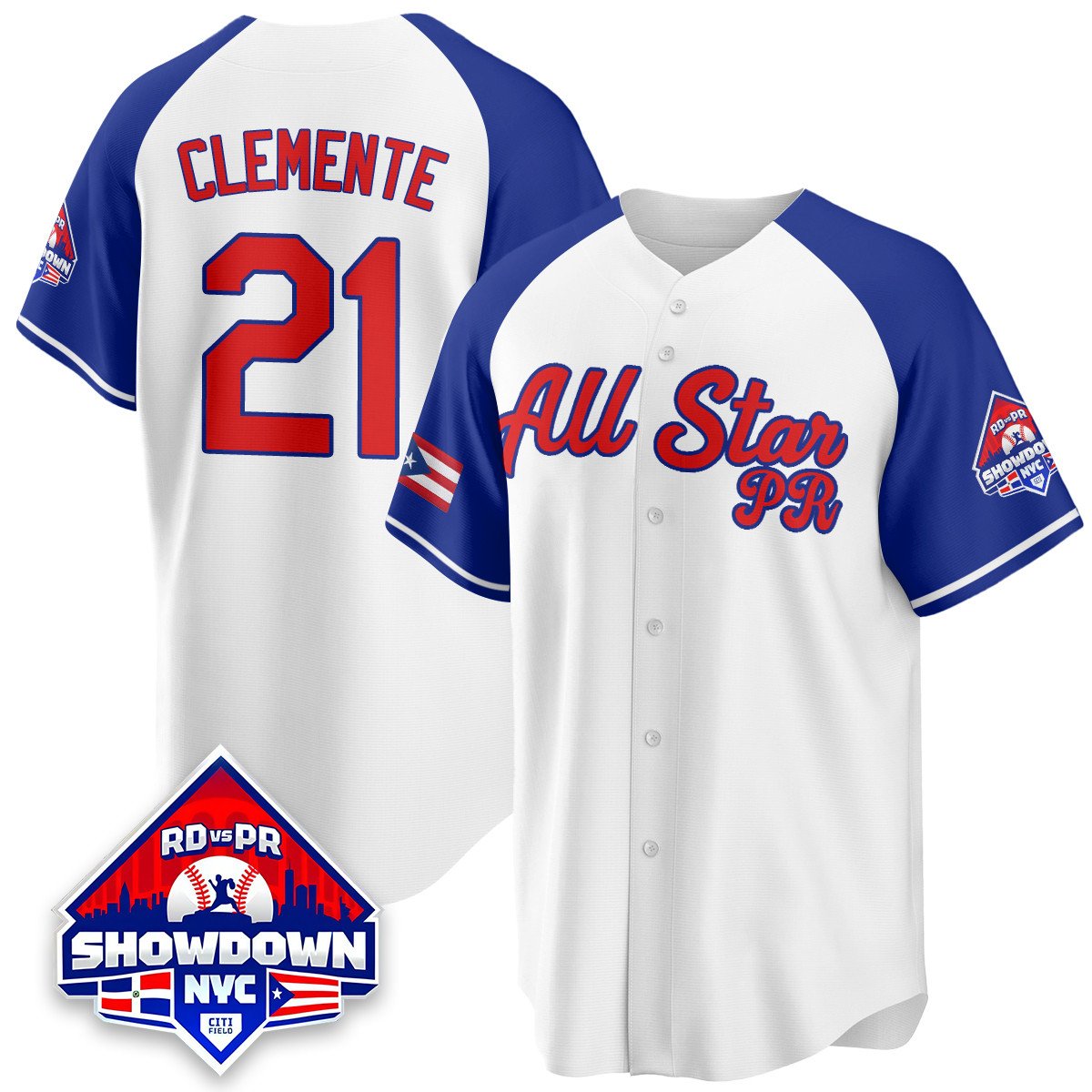 Roberto Clemente Jersey #21 Puerto Rican Baseball All-Star 2025 Stitched White A