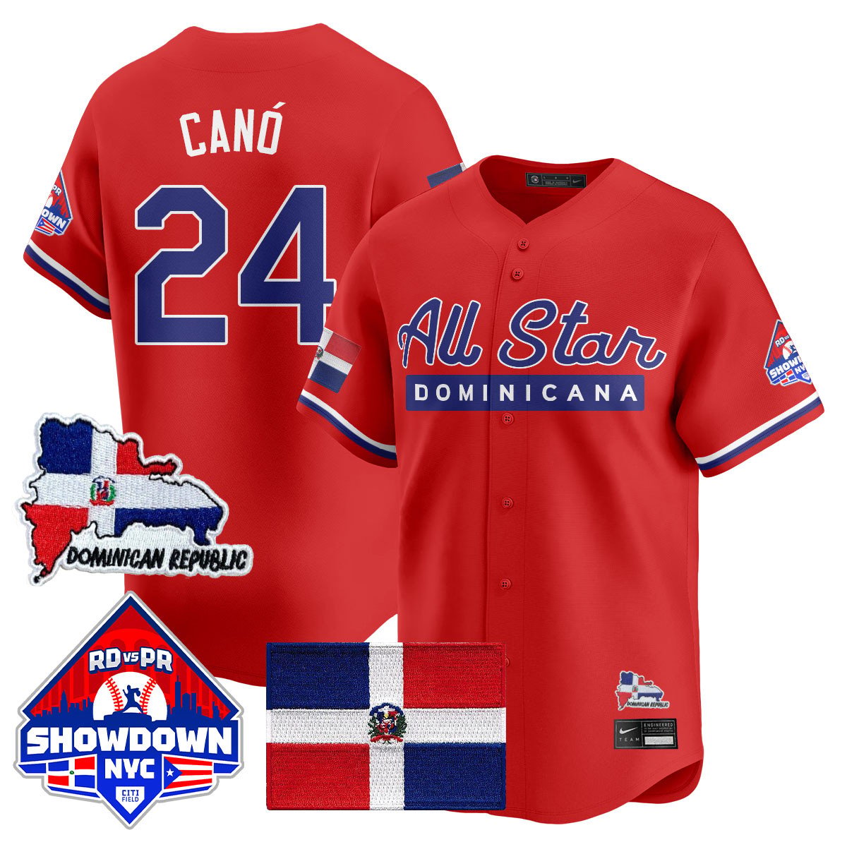 Robinson Can Jersey #24 Dominican Republic Baseball All-Star 2025 Red