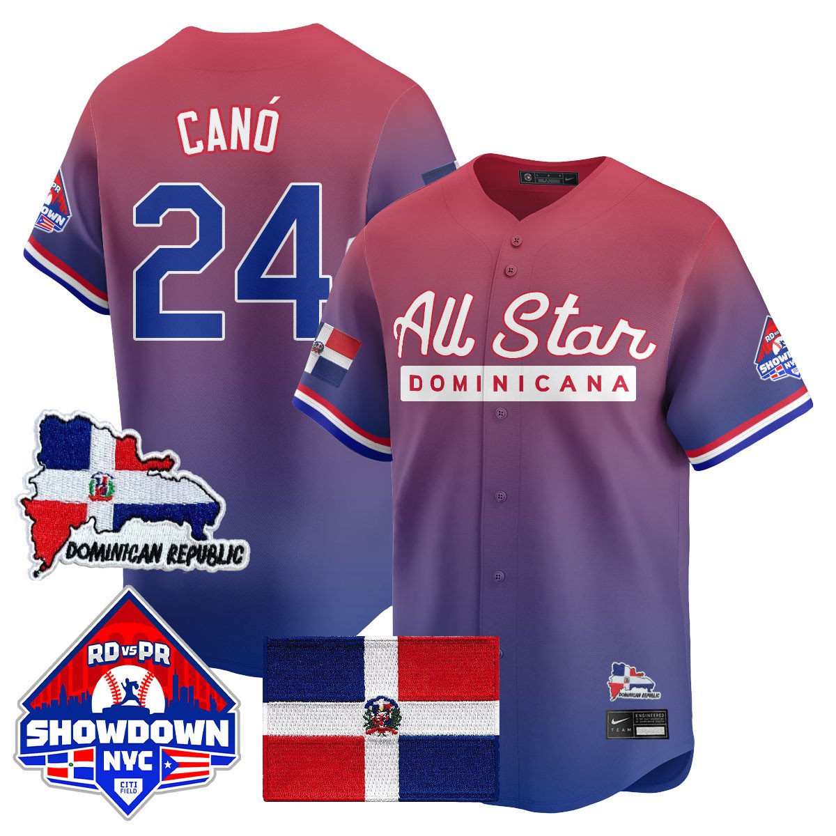 Robinson Can Jersey #24 Dominican Republic Baseball All-Star 2025 Red Limited