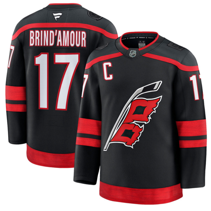 Rod Brind&'Amour Jersey #17 Carolina Hurricanes Premium All Stitched Black