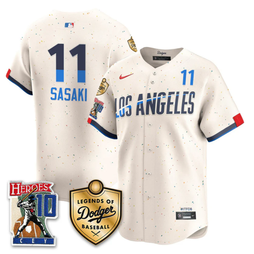Roki Sasaki Jersey #11 Dodgers Ron Cey Legends Of Dodgers Baseball City Connect