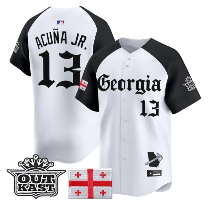Ronald Acuna Jr Jersey #13 Atlanta Braves Georgia Outkast Gothic