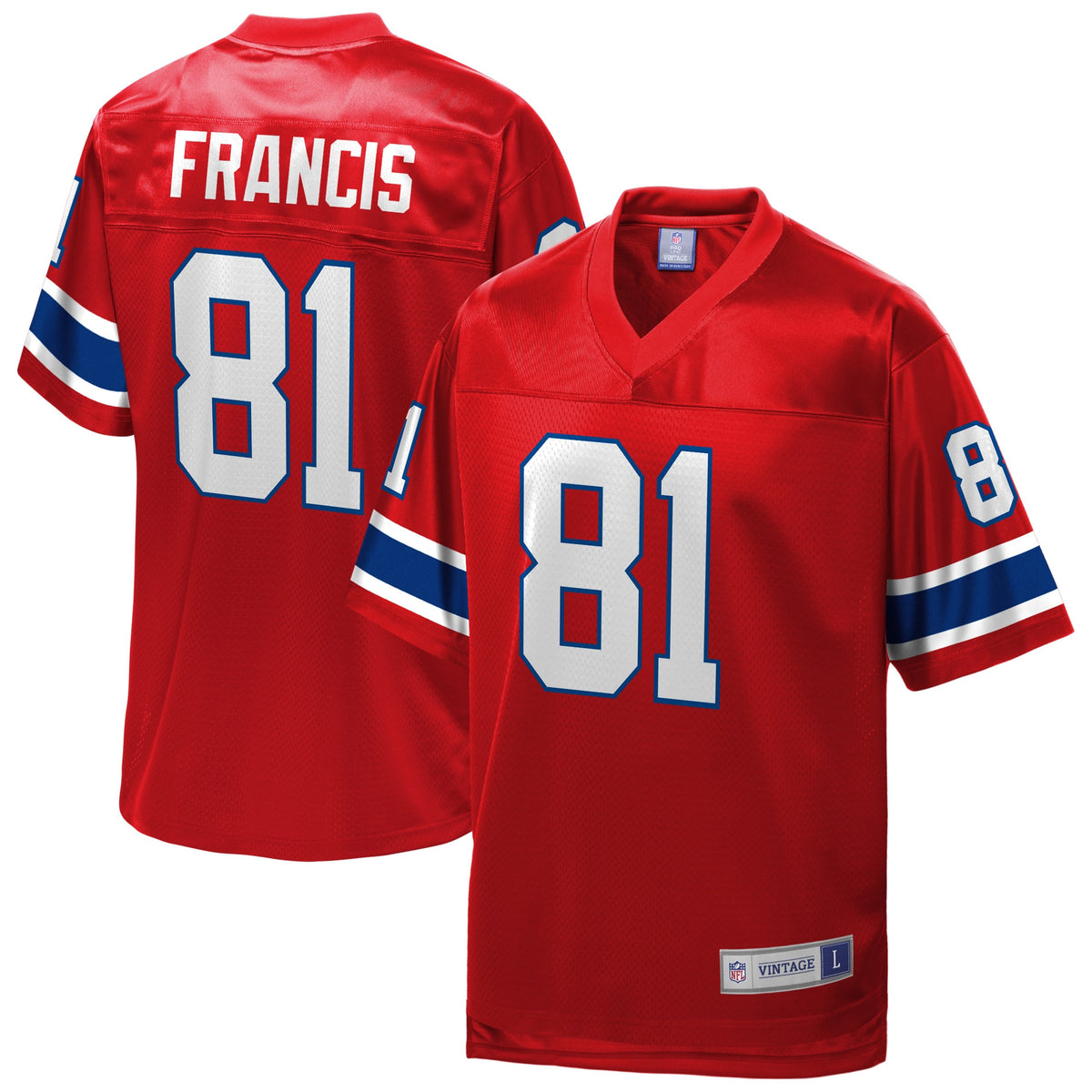 Russ Francis New England Patriots Nfl Pro Line Retired Player Jersey Red