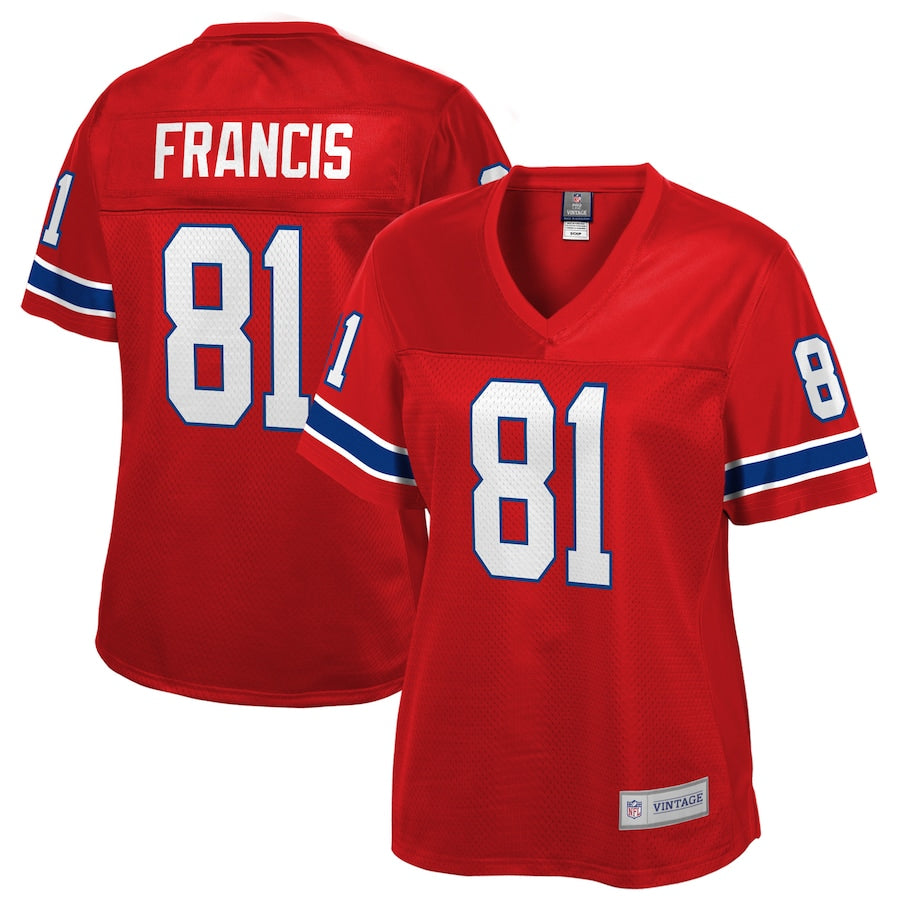 Russ Francis New England Patriots Nfl Pro Line Womens Retired Player Jersey Red
