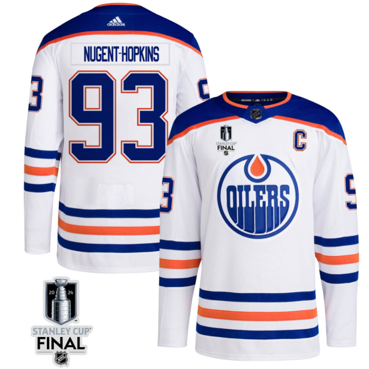 Ryan Nugent-Hopkins 93 Edmonton Oilers 2024 STANLEY CUP Final Away Jersey Men, W
