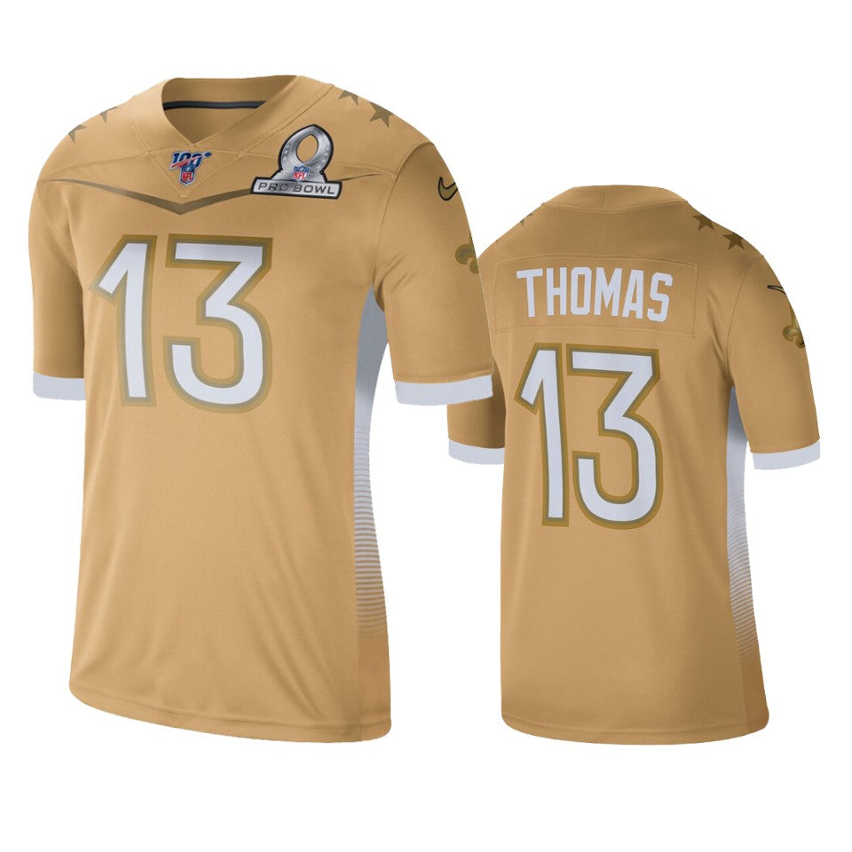 Saints Michael Thomas Nfc 2020 Pro Bowl Gold Game Jersey