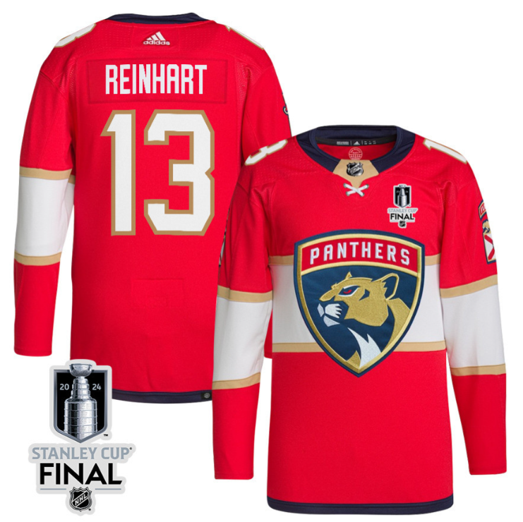 Sam Reinhart 13 Florida Panthers 2024 STANLEY CUP Final Home Breakaway Jersey Me