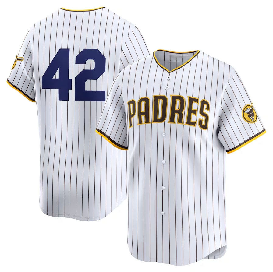San Diego Padres 2024 #42 Jackie Robinson Day Home Limited Jersey White Stitche