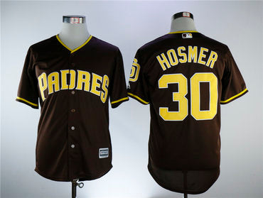 San Diego Padres 30 Eric Hosmer Brown Cool Base Stitched Men Mlb Jersey