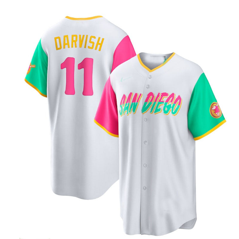 San Diego Padres #11 Yu Darvish 2022 City Connect Replica Player Jersey White