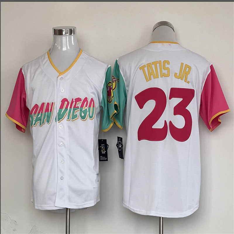 San Diego Padres #23 Fernando Tatis Jr. White City Connect Replica Player Jersey