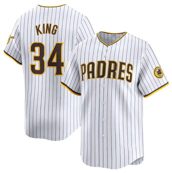 San Diego Padres #34 Michael King White 2024 Home Limited Baseball Stitched Jers