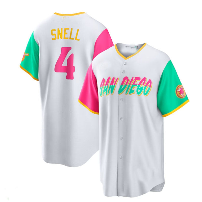 San Diego Padres #4 Blake Snell City Connect Replica Player Jersey White Baseb