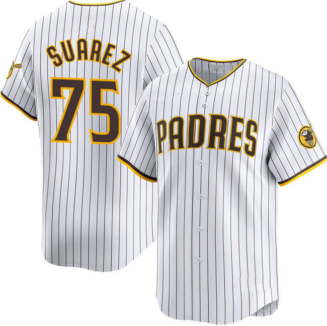 San Diego Padres #75 Robert Suarez White 2024 Home Limited Stitched Baseball Jer