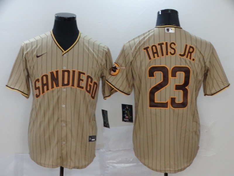 San Diego Padres Fernando Tatis Jr 23 2020 Mlb Light Brown Jersey