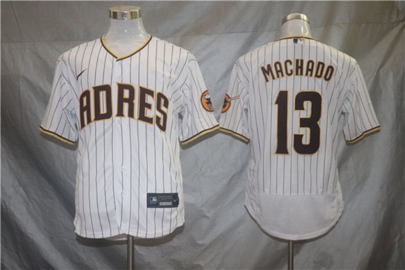 San Diego Padres Manny Machado 13 Mlb 2020 White Jersey