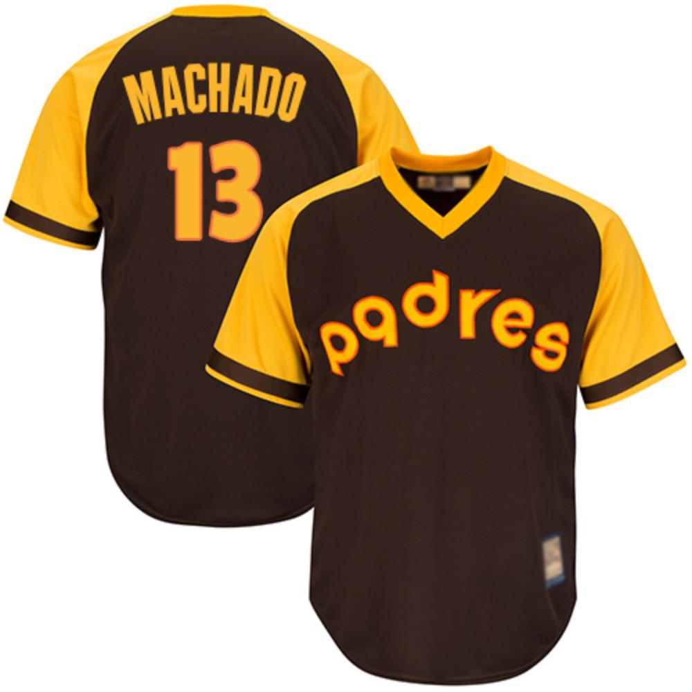 San Diego Padres Manny Machado Brown Throwback Pullover Jersey