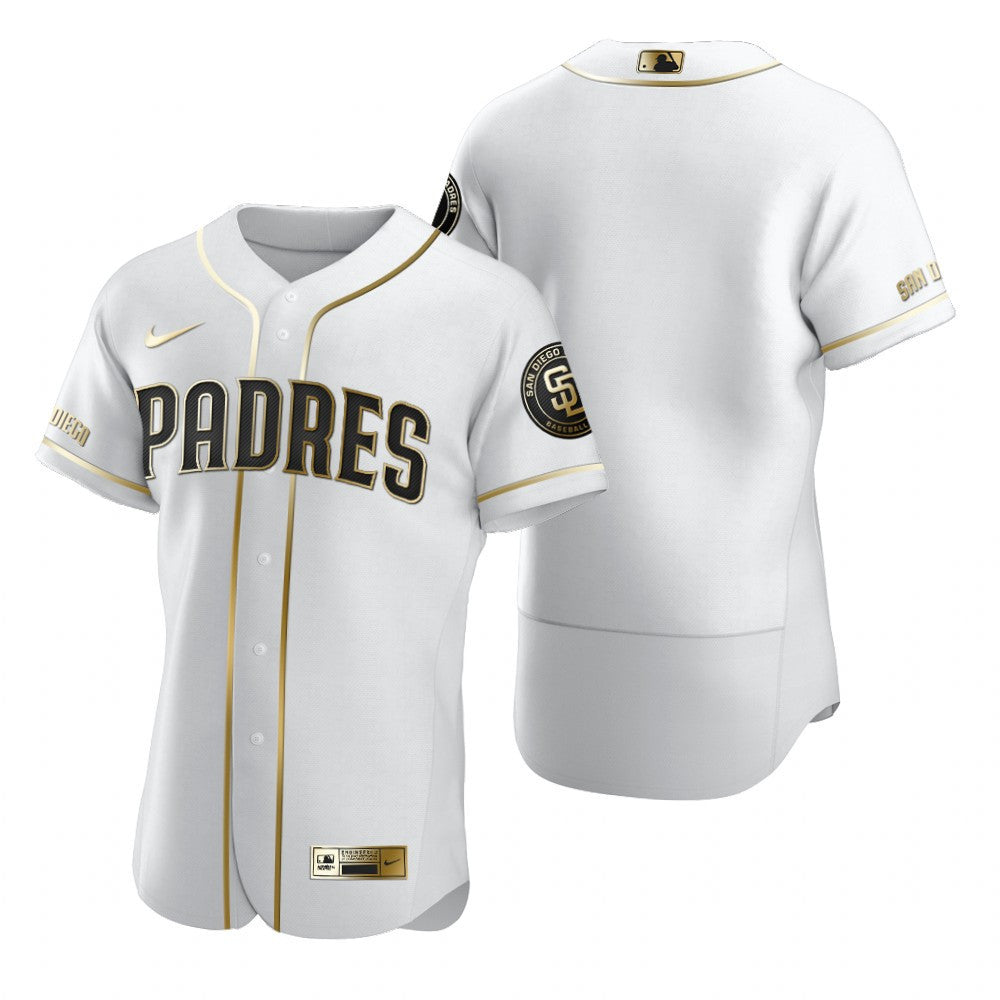 San Diego Padres Mlb Golden Brandedition White Jersey Gift For Padres Fans