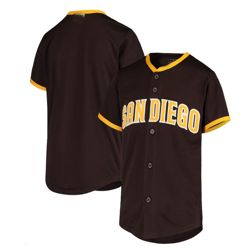 San Diego Padres Road Replica Team Jersey Brown Baseball Jerseys