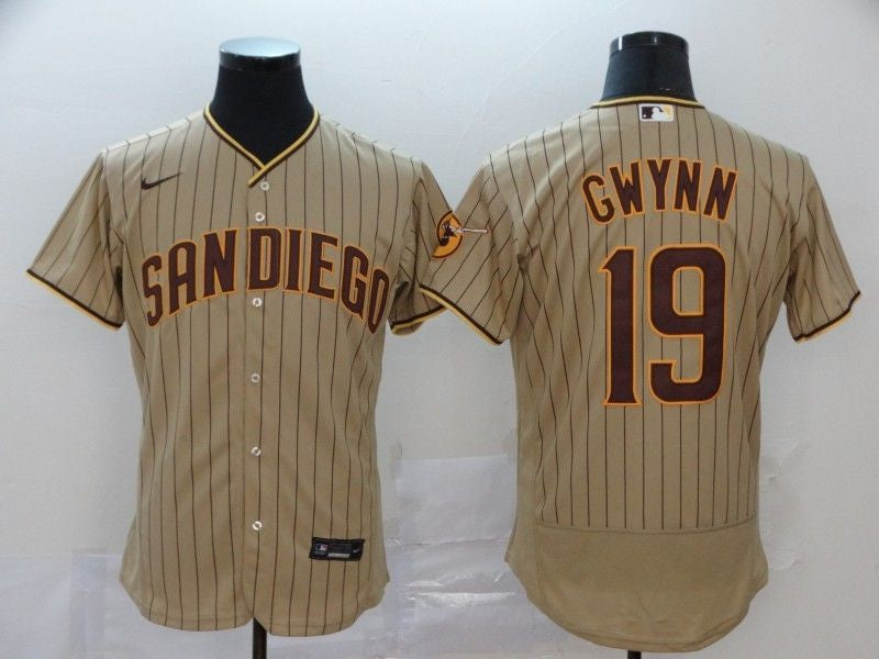 San Diego Padres Tony Gwynn 19 Mlb 2020 Light Brown Jersey