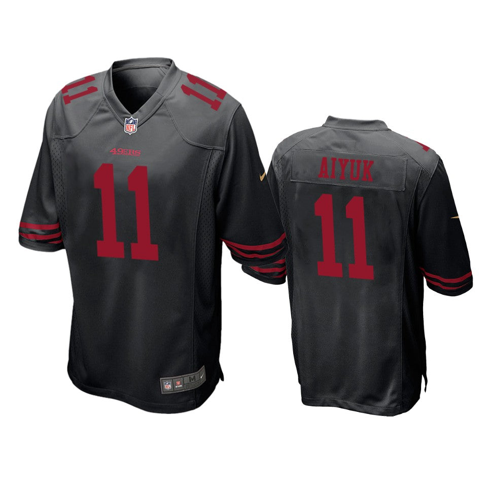 San Francisco 49ers Brandon Aiyuk Black 2020 Nfl Draft Game Jersey