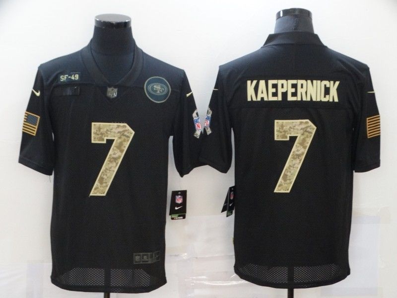San Francisco 49ers Colin Kaepernick 7 26 Nfl 2020 Black And Camo Jersey