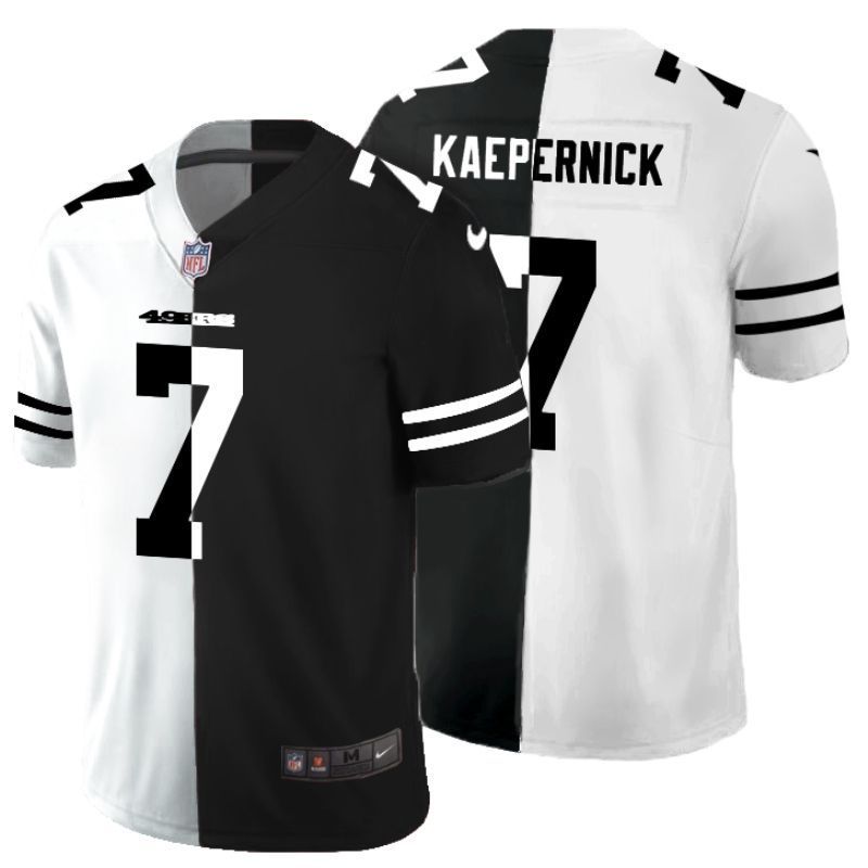 San Francisco 49ers Colin Kaepernick 7 Nfl 2020 Black And White Jersey