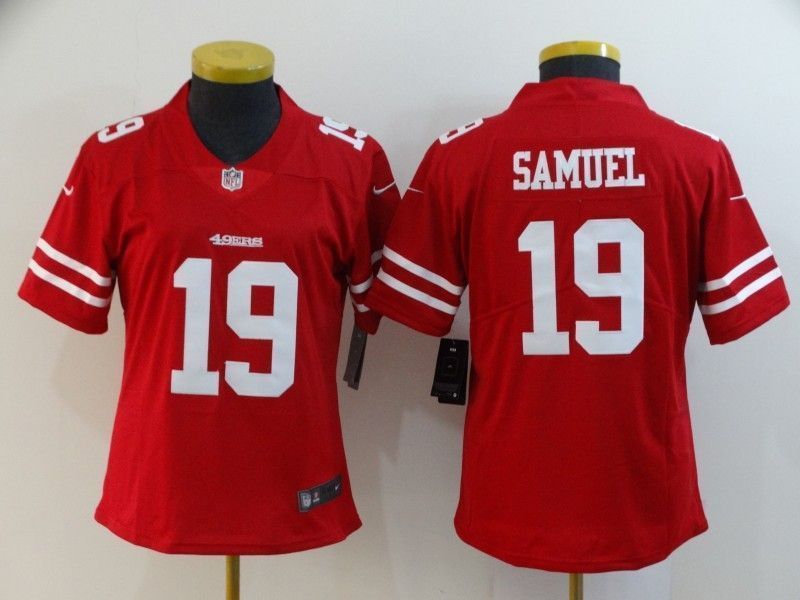 San Francisco 49ers Deebo Samuel 19 Nfl 2020 Red Womens Jersey