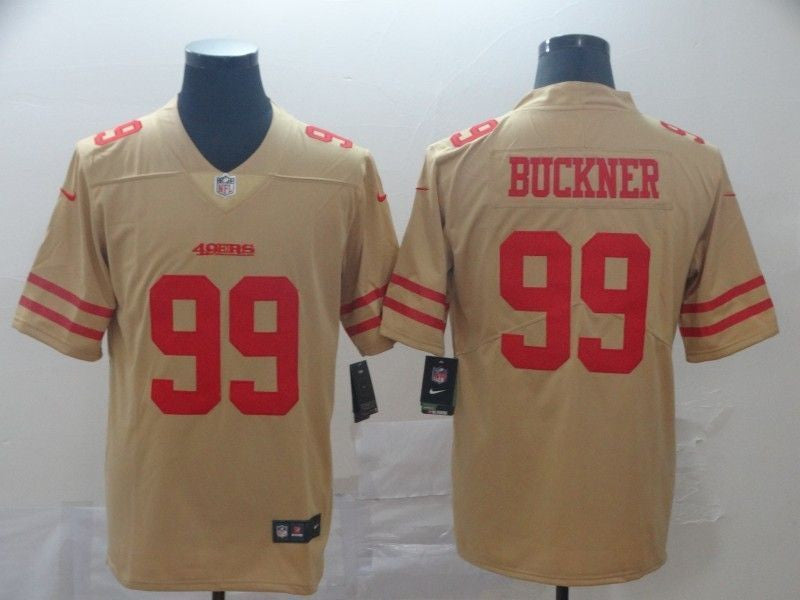 San Francisco 49ers Deforest Buckner 99 2020 Nfl Golden Jersey Jersey