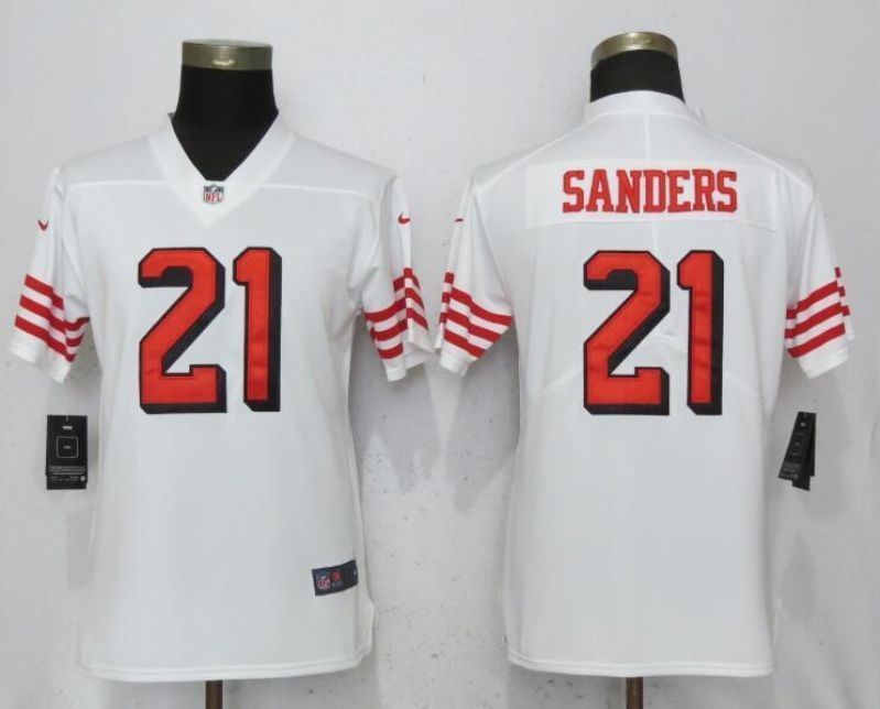 San Francisco 49ers Deion Sanders 21 2020 Nfl White Jersey Jersey