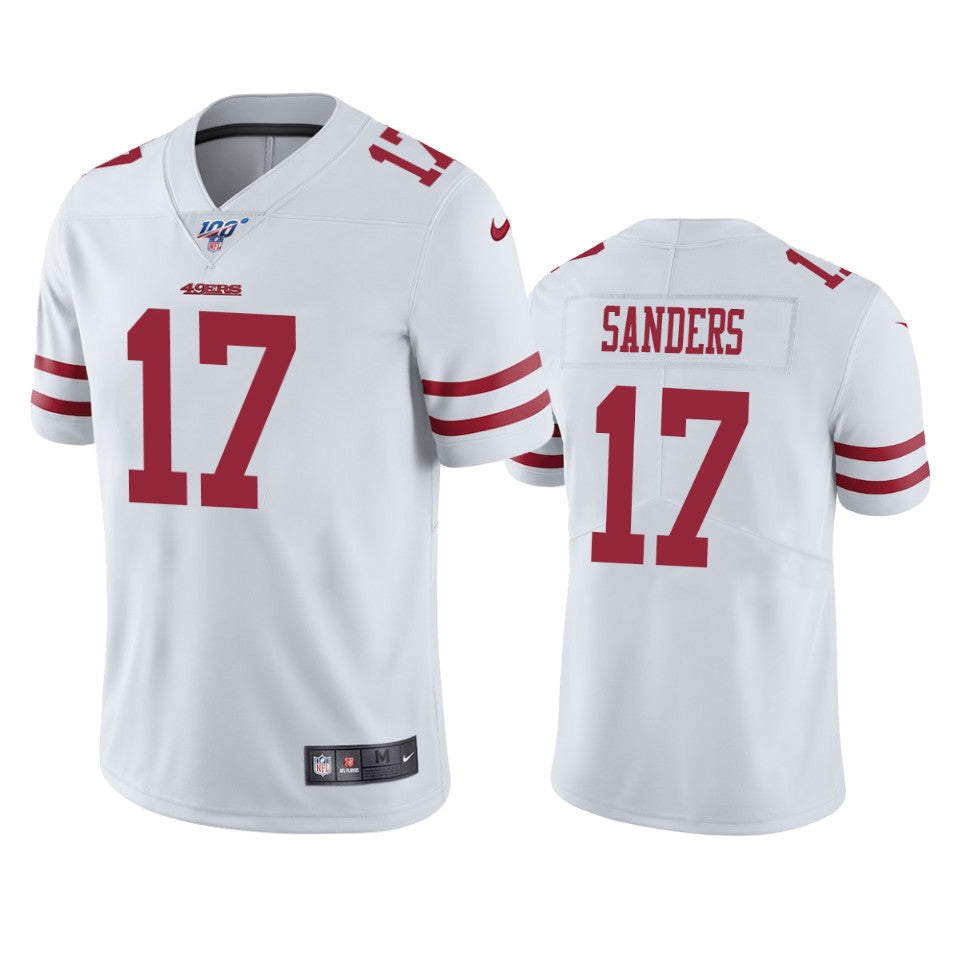 San Francisco 49ers Emmanuel Sanders White 100th Season Vapor Limited Jersey