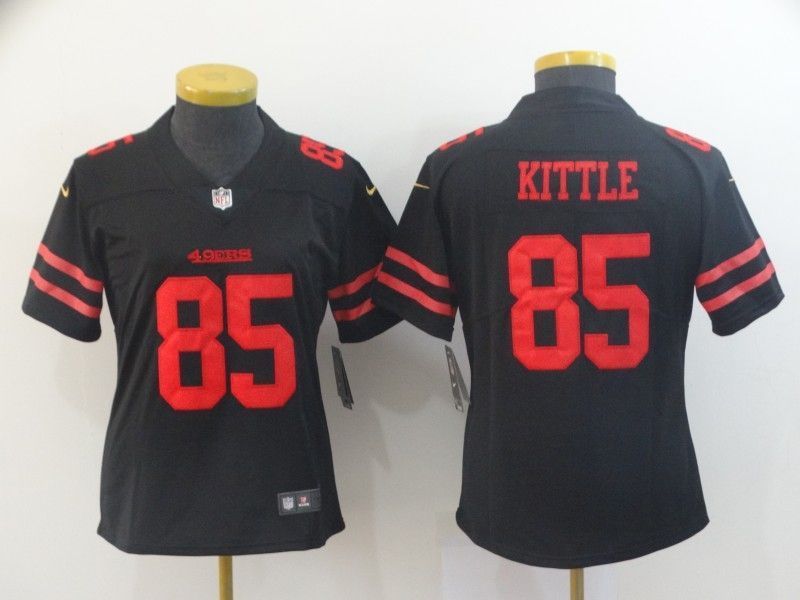 San Francisco 49ers George Kittle 85 2020 Nfl Black Women Jersey Jersey