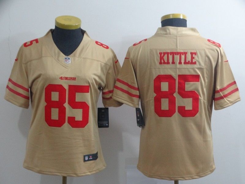 San Francisco 49ers George Kittle 85 2020 Nfl Golden Womens Jersey Jersey